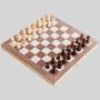3-in-1 Wooden Chess Folding Game Set - Travel Chess Checkers Backgammon