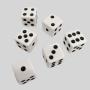 10mm DND Dice - White Black Square Corner Dice