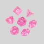 7pcs Acrylic D&D Dice Set - Transparent Polyhedral RPG Dice