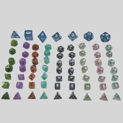 Nian Dice - Mini Polymer Swirl Dice Set (D&D RPG)