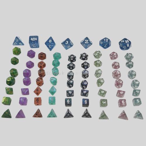 Nian Dice - Mini Polymer Swirl Dice Set (D&D RPG)