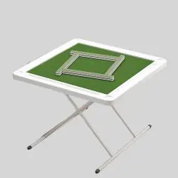 4 Player Folding Mahjong Poker Table with Cup Holders