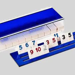 Acrylic Rummy Travel Game Tiles - Original Board Game