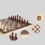 Foldable Wooden Chess Set - 2 Extra Queens Foldable Wooden Chess Set - 2 Extra Queens