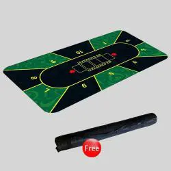 Poker Play Mats, 180x90cm, Anti-Slip, with Carry Bag