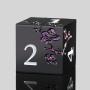 Metal DND Dice Set - Black & Purple Polyhedral Dice