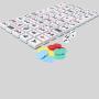 Two Color Melamine Mahjong Set with Wooden Box - 166pcs