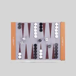 Luxury Foldable PU Leather Backgammon Chess Set - OJR