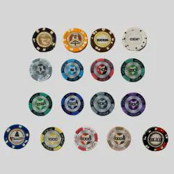 Custom Logo Poker Chips - 14g Clay Casino Chips