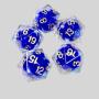 Blue Liquid Quicksand D20 Resin Dice - RPG Game Accessories