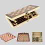 3in1 Wooden Chess Checkers Backgammon Set - Board Game Toy