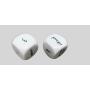 20mm Custom Acrylic Dice - 6 Sides, White, Rounded Corners