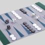 Luxury PU Leather Backgammon Set - Handmade, Custom Roll-up Game