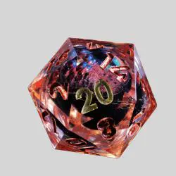 Orange Dragon Eye Resin Dice Set - D&D RPG Wholesale