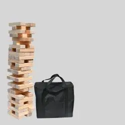 Wooden Tumble Blocks Tower Game - Kids Building Toy