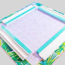 Mahjong Mat - 32x32 Tropical Palms Game Table Cover
