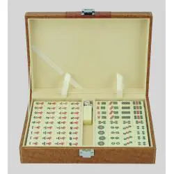 Chinese Wooden Mahjong Game Set - 146 Tiles, 2 Dice, Sonny MJ-1001