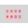 Custom Petal Pink Acrylic Mahjong Tiles Set
