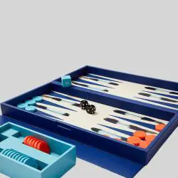 Customized Foldable Leather Chess Checkers Backgammon Set