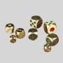 Mini Brass Dice - Handmade Casino Party Game Dices