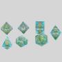 7pcs D&D Green Resin Polyhedral Dice Set