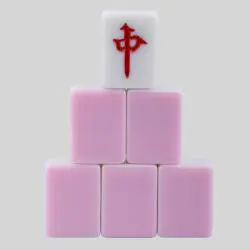 Professional 42# Mahjong Set - 144pcs Custom Pink Game Set