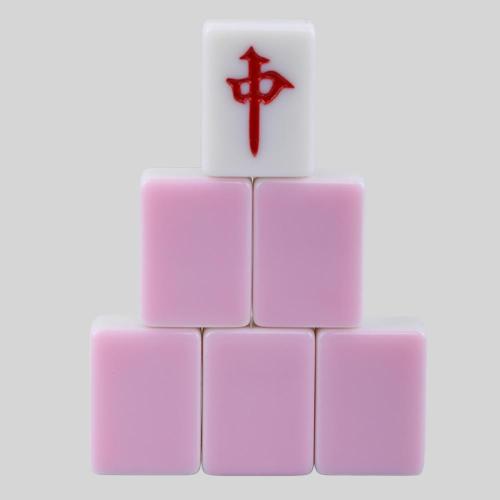 Professional 42# Mahjong Set - 144pcs Custom Pink Game Set