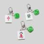 Mahjong Dice Keychain - Resin Amulet Luck Charm