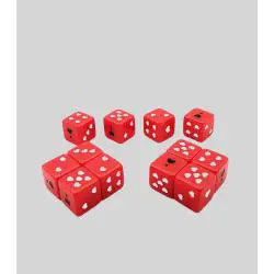Customized Dice Set - Gold Black Polyhedral D6 Resin Dice