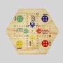 Wahoo Marble Game - 2 Side Painted, Family Strategy Game