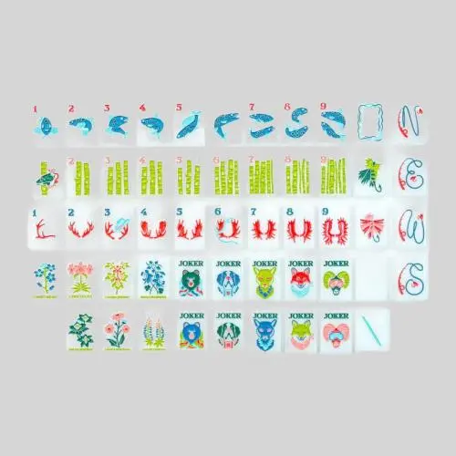 Custom Colorful Acrylic Mahjong Game for Party Entertainment Custom Colorful Acrylic Mahjong Game for Party Entertainment