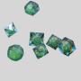 7pcs D&D Green Resin Polyhedral Dice Set