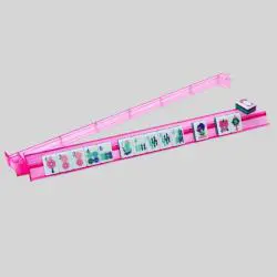 Neon Pink Mahjong Pushers Set Racks