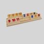 Custom Rummy Cube Game Set - Wooden Board Game with 4 Racks