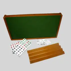 Classic Japanese Mahjong Set with Folding Table, Travel Gift