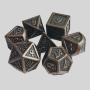 DND Metal Dice Set 7pcs Polyhedral Retro Gaming Dice