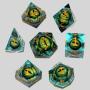 Custom Dragon Eye DND Dice Set Resin Polyhedral Dice for D&D Game