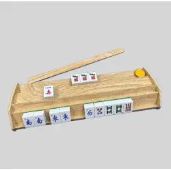 Mahjong Tile Racks - 2 Wooden Sets