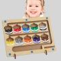 Wooden Magnet Color Number Puzzle Game Board - Educational Toy