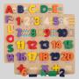 Wooden Alphabet Matching Board Game - Educational Toys for Kids