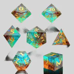 Resin Polyhedral Dice Set - D&D RPG Dice