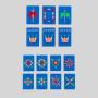 Acrylic Mini Mahjong Set - Blue Glitter Casino Game