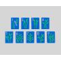 Hand Painted Mahjong Tile Set, Acrylic Art Nouveau Game Set