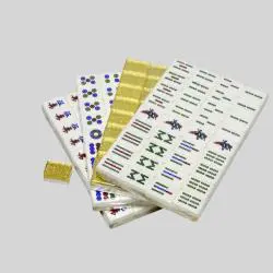 Acrylic Crystal Mahjong Set - 146 Tiles, Box, Dice, Wind Indicator