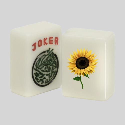 Custom Printed Sunflower Mahjong Tiles