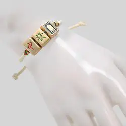 Golden Mahjong Rope Bracelet - Lucky Charm Be Rich Gift
