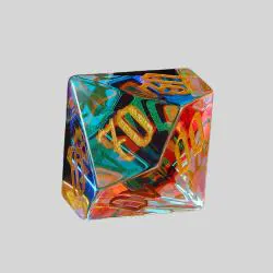 Custom Engraved Dice Set - DND Prism Crystal Dice