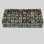 Acrylic D6 Dice Set - White Black Dot Square Corner Games