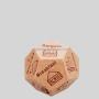 Custom 12-Sided Dice, Wooden Polyhedral Toy