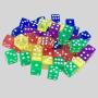 16mm Color Square Dice - Math Game Badges